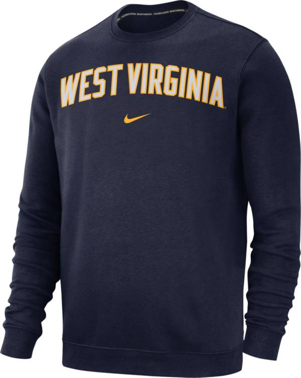 Nike Men's West Virginia Mountaineers Blue Club Fleece Crew Neck Sweatshirt product image