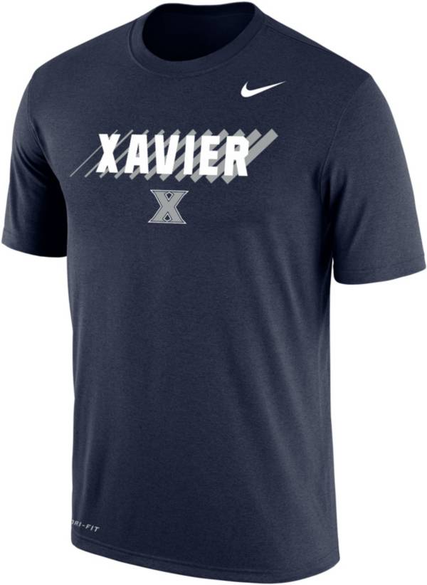 Nike Men's Xavier Musketeers Blue Dri-FIT Cotton T-Shirt