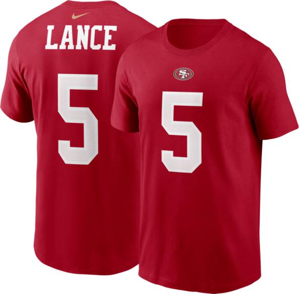 Nike San Francisco 49ers Trey Lance #5 Red T-Shirt product image