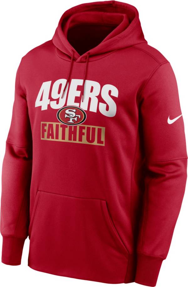 Nike Men s San Francisco 49ers Hometown Red Therma FIT Hoodie