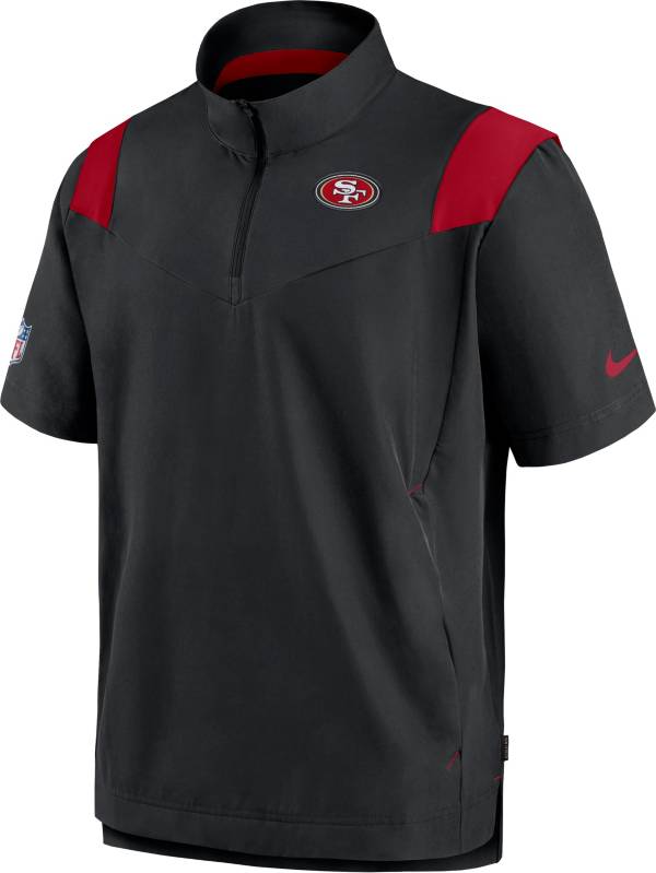 Nike Men's San Francisco 49ers Coaches Sideline Short Sleeve Black Jacket product image