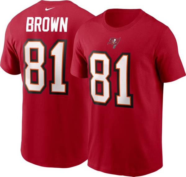Nike Men's Tampa Bay Buccaneers Antonio Brown #81 Red T-Shirt