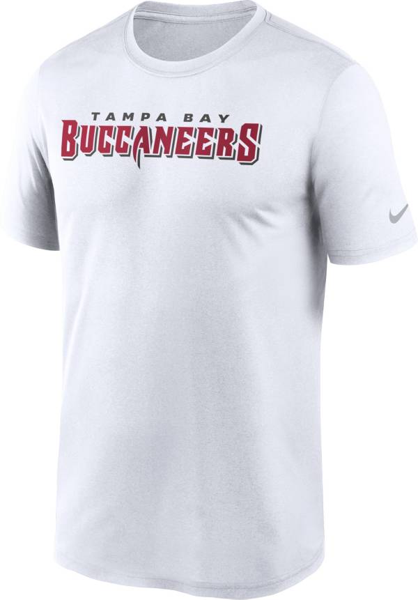 Nike Men's Tampa Bay Buccaneers Legend Wordmark Performance White T-Shirt