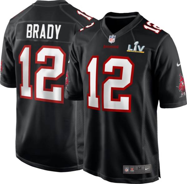 Nike Men's Tampa Bay Buccaneers Tom Brady #12 Super Bowl LV Bound Black Game Jersey