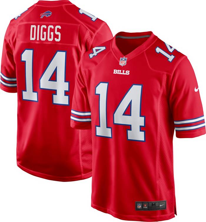 Nike Men's Buffalo Bills Stefon Diggs #14 Red Alternate Game Jersey
