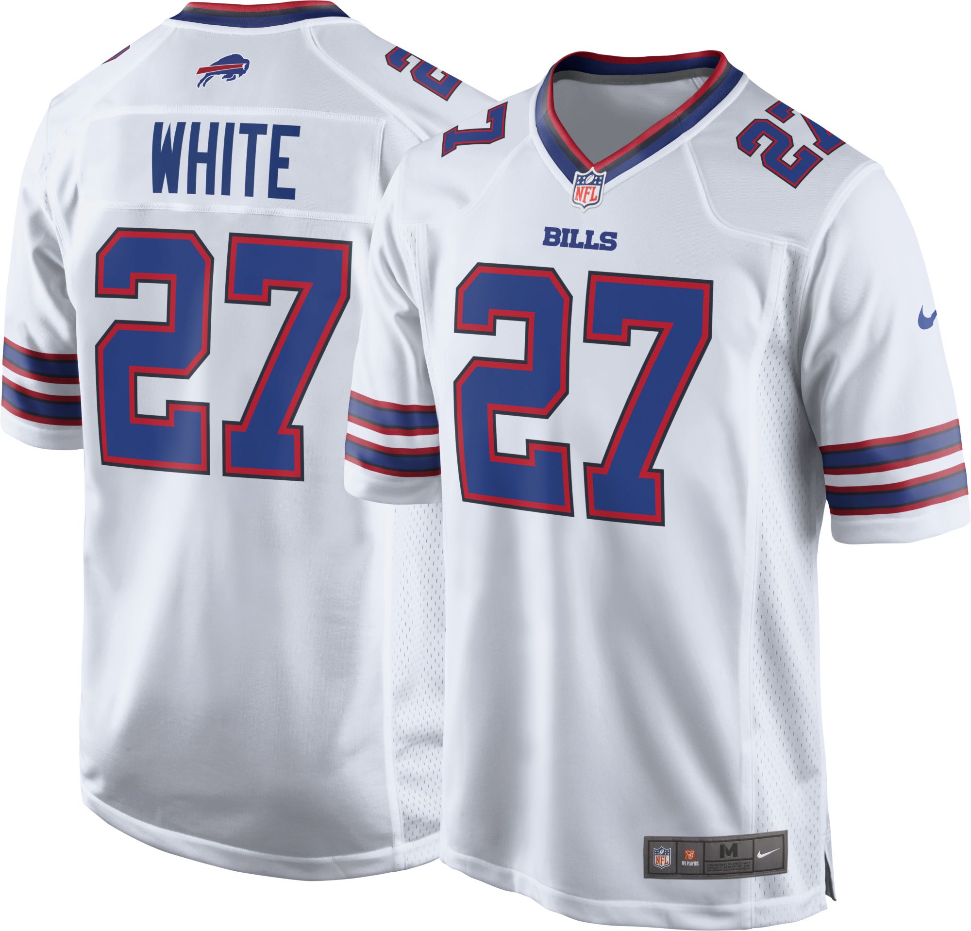 Buffalo Buffalo Bills No27 Tre'Davious White Men's Black Nike Red Orange Stripe Vapor Limited Jersey