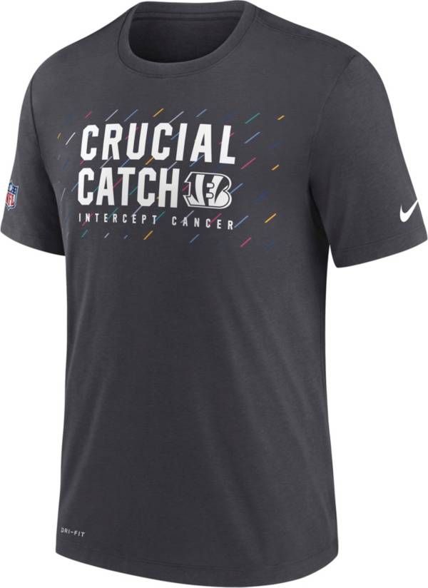 Nike Men's Cincinnati Bengals Crucial Catch Anthracite T-Shirt