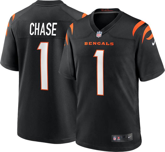 Nike Men's Cincinnati Bengals Ja'Marr Chase #1 Black Game Jersey