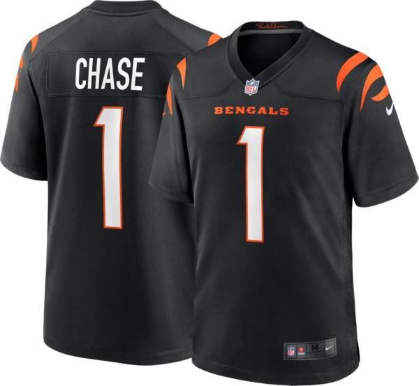 NFL Pro Line Men's Ja'Marr Chase Black Cincinnati Bengals Replica Jersey