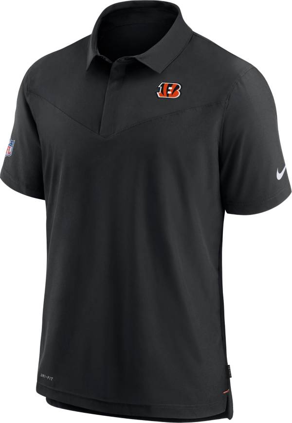 Nike Men's Cincinnati Bengals Sideline Coaches Black Polo