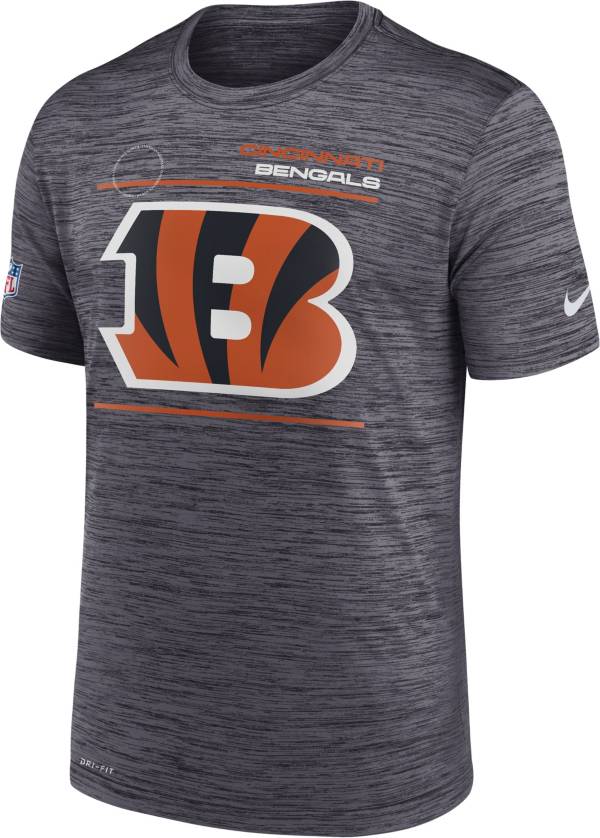 Nike Men's Cincinnati Bengals Sideline Legend Velocity Black Performance T-Shirt