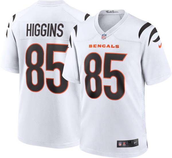 Nike Men's Cincinnati Bengals Tee Higgins #85 White Game Jersey