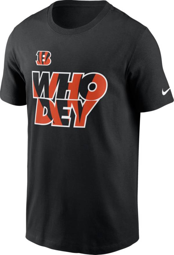 Nike Men's Cincinnati Bengals Who Dey Black T-Shirt