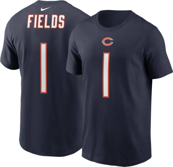 Nike Adult Chicago Bears Justin Fields #1 Navy Short-Sleeve T-Shirt product image