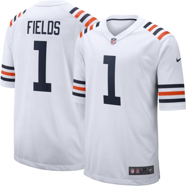 NFL Chicago Bears (Justin Fields) Men's Game Football Jersey.