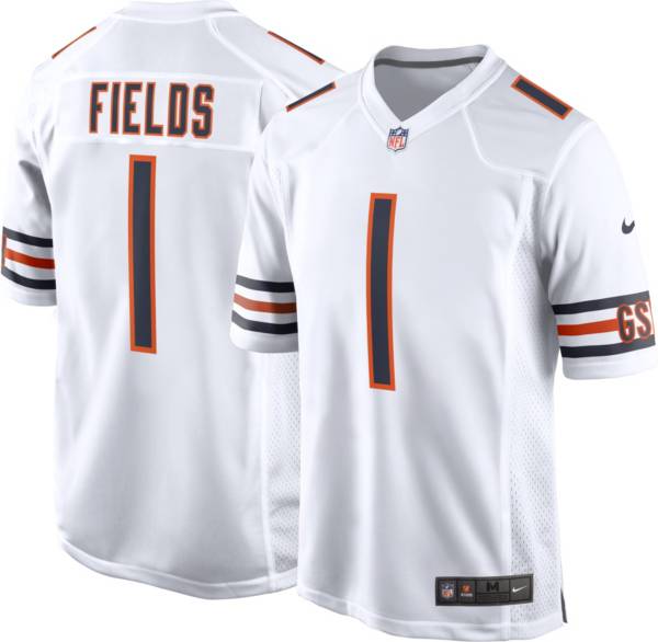 Nike Men's Chicago Bears Justin Fields #1 Alternate White Game Jersey