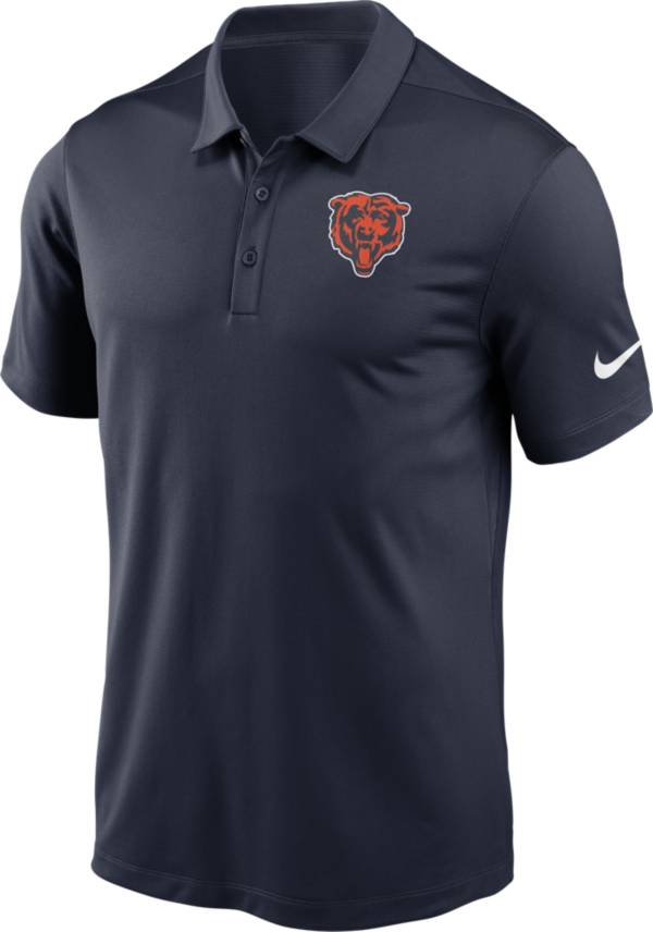 NFL Chicago Bears Embroidered Polo Shirt Mens Medium Blue Gray Short Sleeve