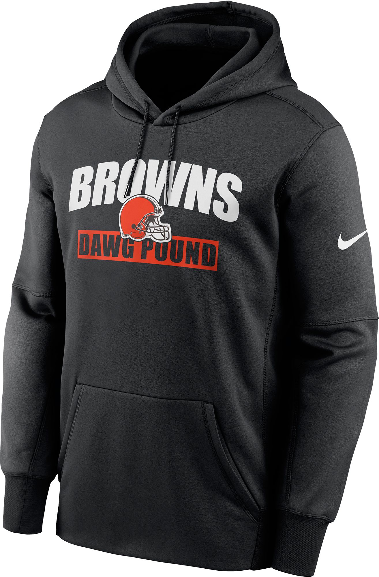 men's cleveland browns nike olive salute to service sideline therma pullover hoodie