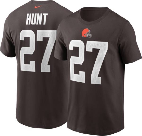 Nike Men's Cleveland Browns Kareem Hunt #27 Brown T-Shirt product image