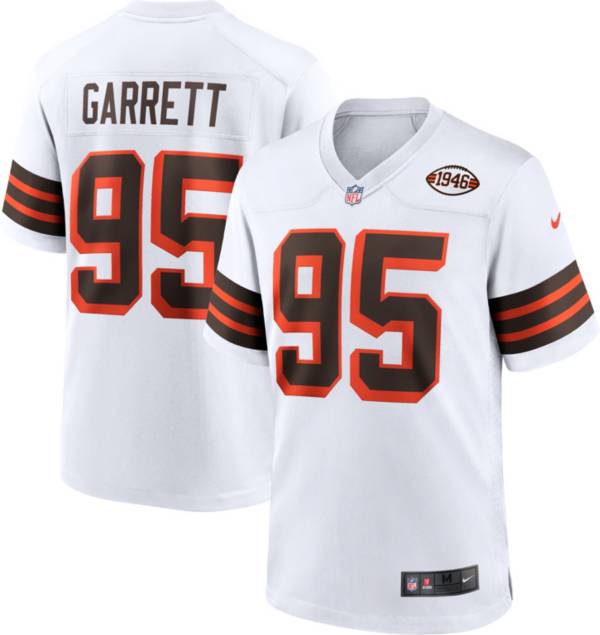 Nike Men's Cleveland Browns Myles Garrett #95 Atmosphere Grey Game Jersey