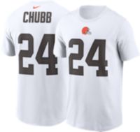 Nike Men's Cleveland Browns Nick Chubb #24 Seal Brown T-Shirt