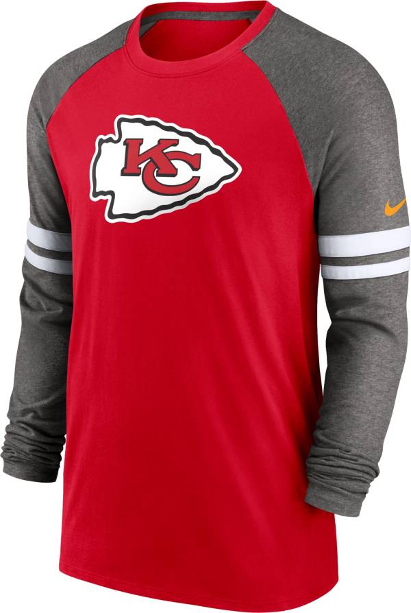 Nike Men's Kansas City Chiefs Dri-FIT Red Long Sleeve Raglan T-Shirt product image