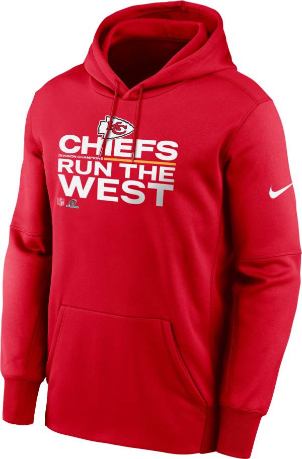 Nike Men's Kansas City Chiefs 2021 Run the AFC West Division Champions Red Pullover Hoodie product image