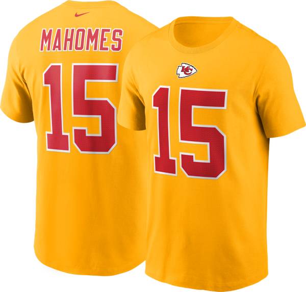 Nike Men's Kansas City Chiefs Patrick Mahomes #15 Gold T-Shirt