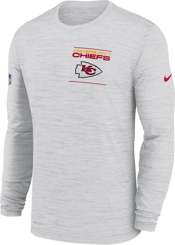 Nike Men's Kansas City Chiefs Sideline Legend Velocity White Long Sleeve T-Shirt