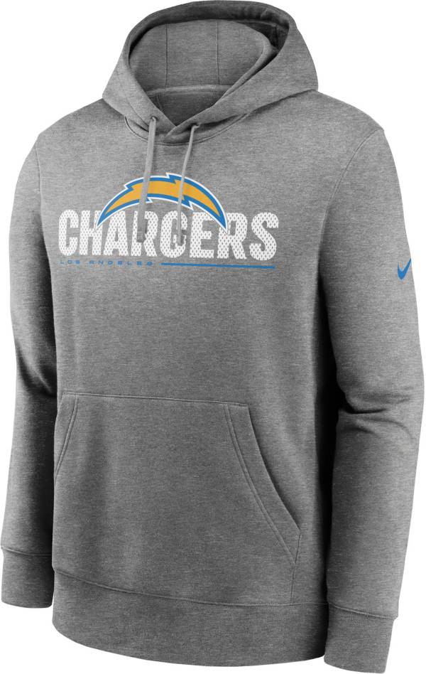 Nike Men's Los Angeles Chargers Impact Club Grey Hoodie
