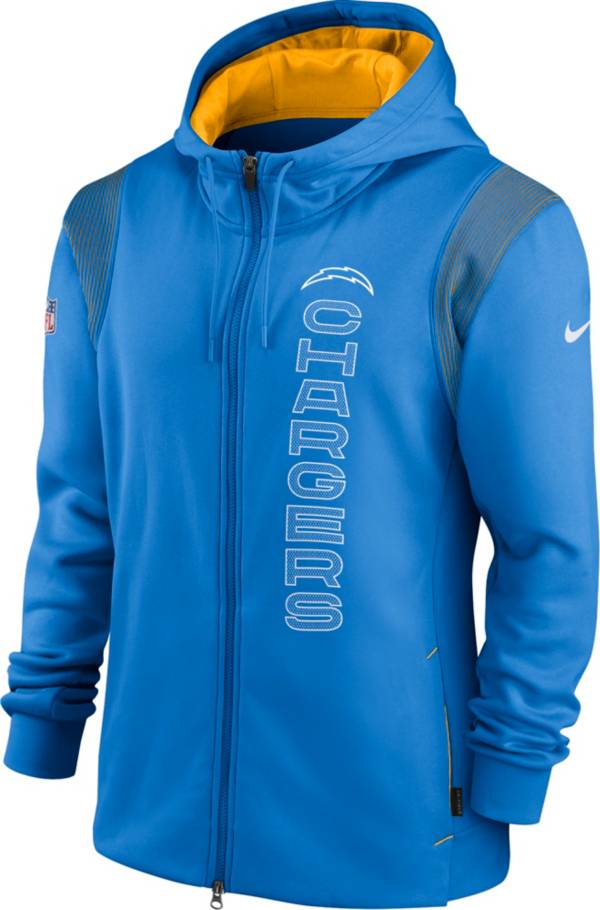 Nike Men's Los Angeles Chargers Sideline Therma-FIT Full-Zip Blue Hoodie product image
