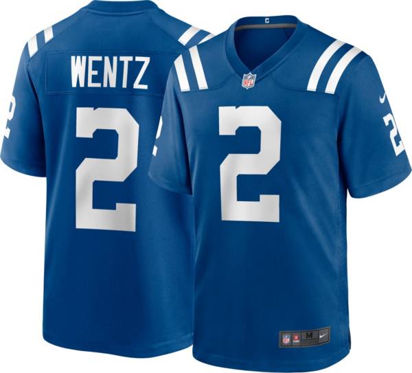 Nike Men S Indianapolis Colts Carson Wentz 2 Blue Game Jersey Dick S Sporting Goods