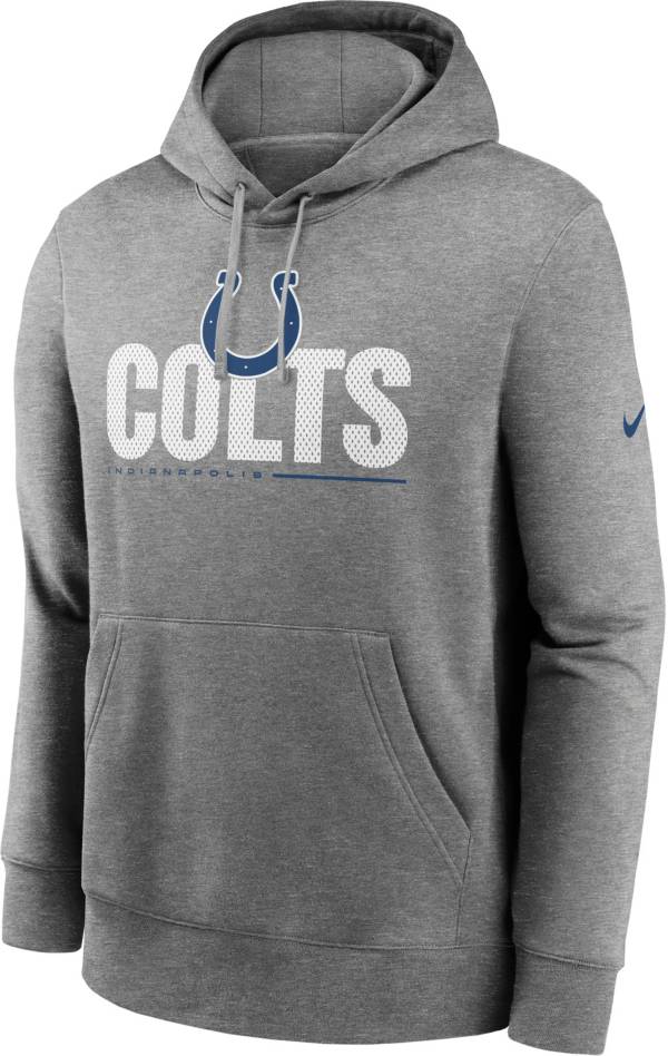 Nike Men's Indianapolis Colts Impact Club Grey Hoodie