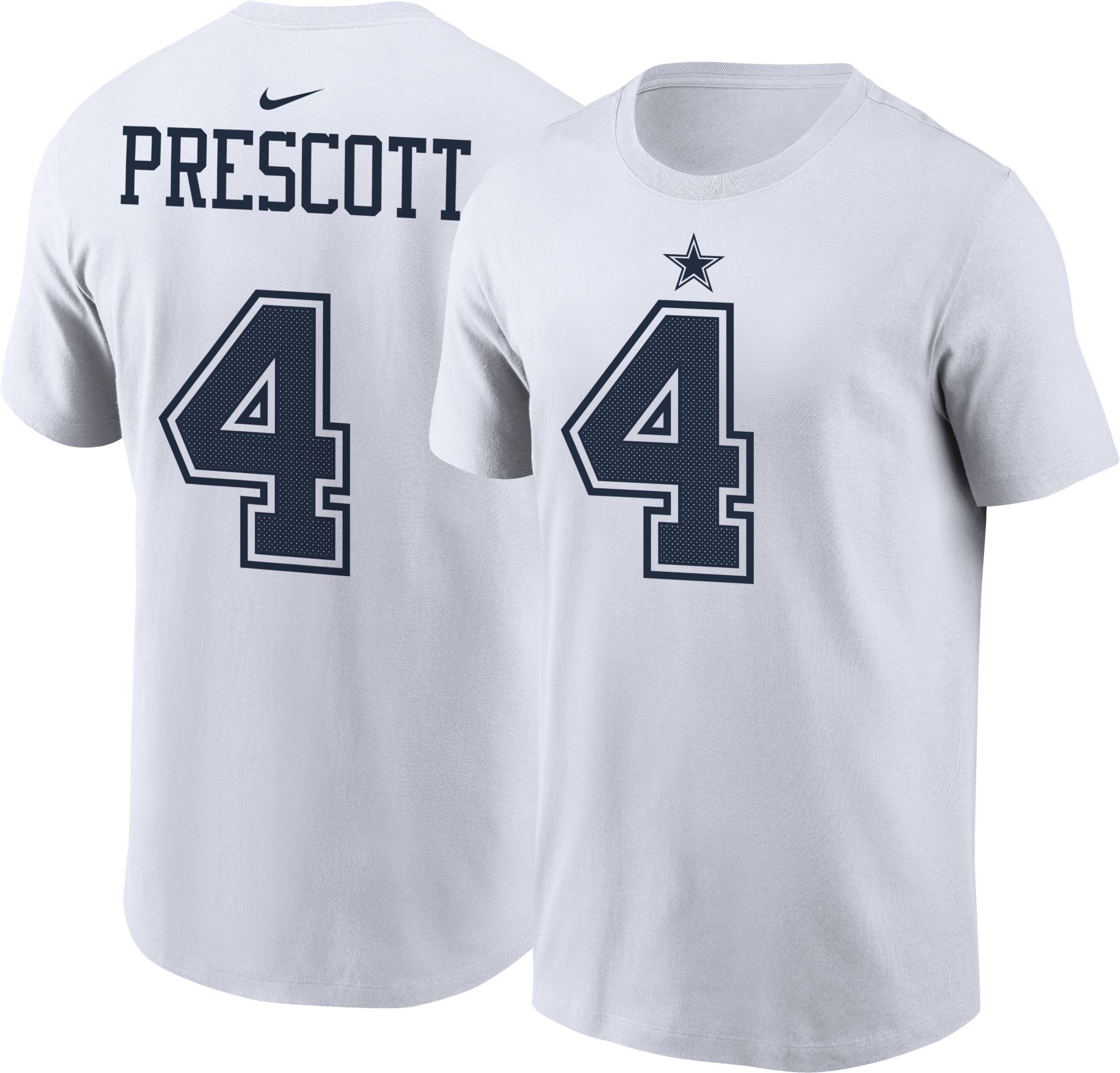 Nike Dallas Cowboys No4 Dak Prescott White Men's Stitched NFL Limited Team Logo Fashion Jersey