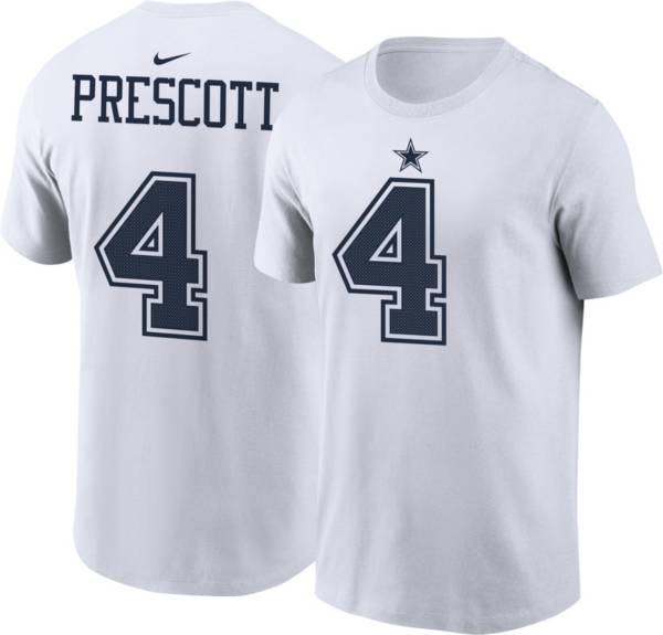 Nike Men's Dallas Cowboys Dak Prescott #4 Logo White T-Shirt product image
