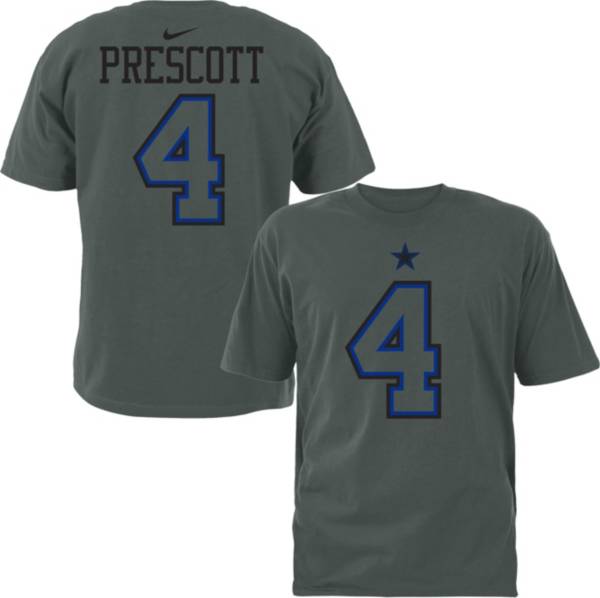 Nike Men's Dallas Cowboys Dak Prescott #4 Logo Anthracite T-Shirt product image