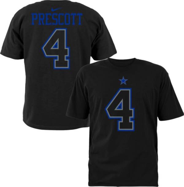 Nike Men's Dallas Cowboys Dak Prescott #4 Logo Black T-Shirt product image