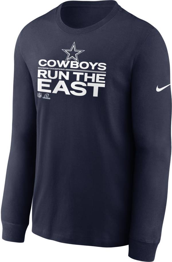 Nike Men's Dallas Cowboys 2021 Run the NFC East Division Champions Navy Long Sleeve T-Shirt product image