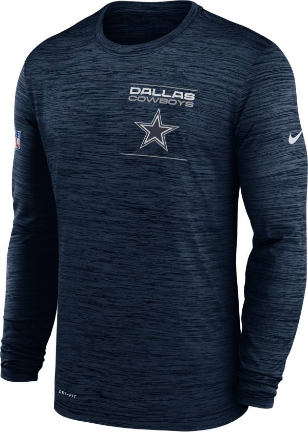 Nike Men's Dallas Cowboys Sideline Legend Velocity Navy Long Sleeve T-Shirt