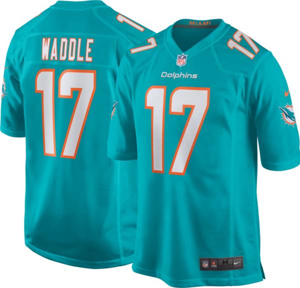 : Jaylen Waddle Jersey #17 Miami Custom Stitched Teal