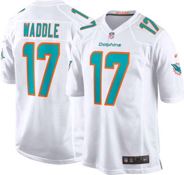 Nike Men's Miami Dolphins Jaylen Waddle #17 White Game Jersey