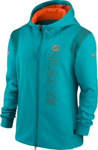 Nike Men's Therma Athletic Stack (NFL Miami Dolphins) Pullover Hoodie Green