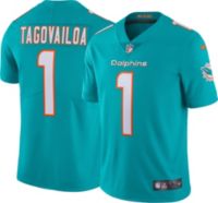 Nike Men's Miami Dolphins Tua Tagovailoa #1 Vapor Limited Alternate Aqua  Jersey