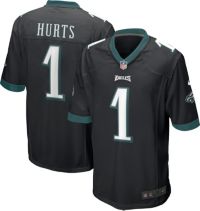 Men's Philadelphia Eagles Jalen Hurts Nike Black Game Jersey