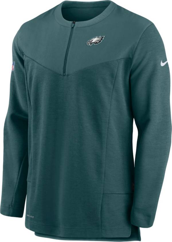 Nike Men's Philadelphia Eagles Sideline Coach Half-Zip Teal Pullover product image