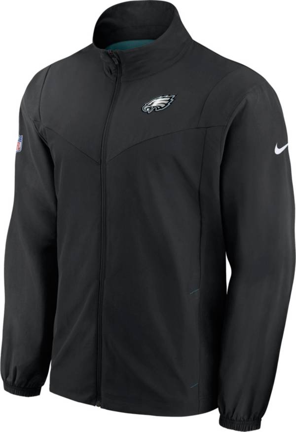 Nike Men's Philadelphia Eagles Sideline Woven Full-Zip Black Jacket