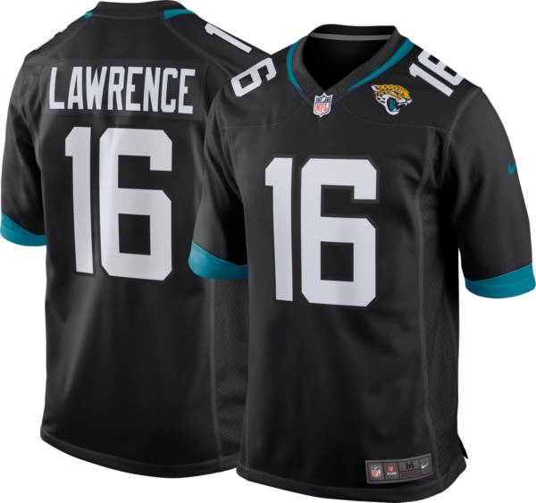 Nike Men S Jacksonville Jaguars Trevor Lawrence 16 Black Game Jersey Dick S Sporting Goods