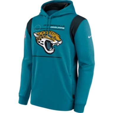 sorry, Nike Men's Jacksonville Jaguars Sideline Therma-FIT Teal Pullover Hoodie is currently out of stock