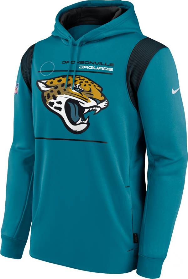 Nike Men's Jacksonville Jaguars Sideline Therma-FIT Teal Pullover Hoodie product image