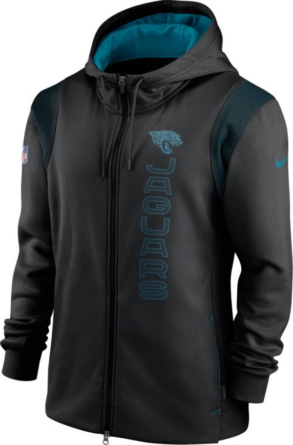 Nike Men's Jacksonville Jaguars Sideline Therma-FIT Full-Zip Black Hoodie product image